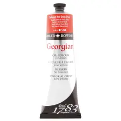 Daler-Rowney Georgian Oil Color - Cadmium Red Deep Hue, 225 ml tube