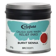 Cranfield Caligo Safe Wash Relief Ink - Burnt Sienna Hue, 250 g
