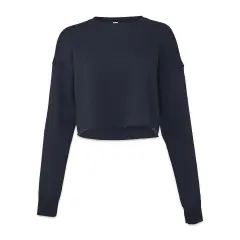 Bella Canvas Cropped Crew Fleece - Navy, X-Large