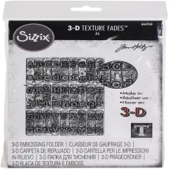 Sizzix 3D Texture Fades Embossing Folder By Tim Holtz-Typewriter