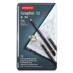 Derwent Graphic Pencil - Hard Technical, Set of 12