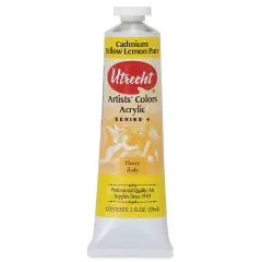 Utrecht Artists' Acrylic Paint - Cadmium Yellow Lemon, 2 oz tube