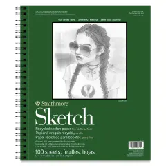 Strathmore 400 Series Recycled Sketch Pad - 11" x 14", Portrait, 100 Sheets