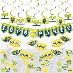 Big Dot of Happiness Let&rsquo;s Rally - Pickleball - Birthday or Retirement Party Supplies Decoration Kit - Decor Galore Party Pack - 51 Pieces