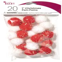 CousinDIY Pom-Poms 1" 20/Pkg-Christmas Lights
