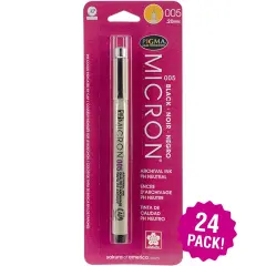 Multipack of 24 - Pigma Micron Pen 005 .2mm-Black
