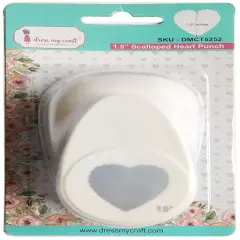 Dress My Craft Designer Punch-Scalloped Heart 1.5"