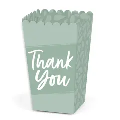 Big Dot of Happiness Sage Green Elegantly Simple - Guest Party Favor Popcorn Treat Boxes - Set of 12