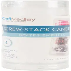 Craft Medley Bead Storage Screw-Stack Canisters 4/Pkg-1.875"X1"