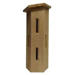 A-T-Z Woodcrafts Handcrafted Hexagonal Cedar Butterfly House 22.5 inch