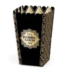 Big Dot of Happiness Roaring 20's - 1920s Art Deco Jazz Party Favor Popcorn Treat Boxes - Set of 12