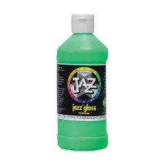 Jazz Gloss Tempera - Gloss, Fluorescent Green, 16 oz bottle
