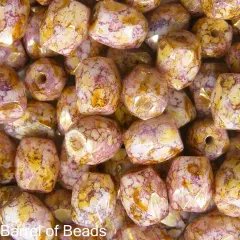 Baros Par Puca&reg;, Czech glass bead, Opaque Mix Rose/Gold Ceramic Look, 10 grams