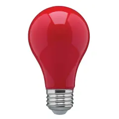 8W A19 LED Ceramic Red Medium base 360 deg. beam spread 120V