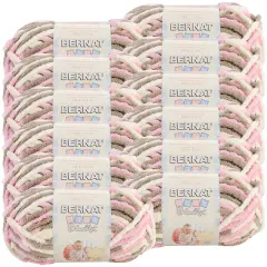 Multipack of 12 - Bernat Baby Blanket Yarn-Little Petunias