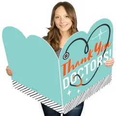 Big Dot of Happiness Thank You Doctors - Doctor Appreciation Week Giant Greeting Card - Big Shaped Jumborific Card