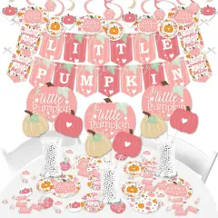 Big Dot of Happiness Girl Little Pumpkin - Fall Birthday Party or Baby Shower Supplies - Banner Decoration Kit - Fundle Bundle