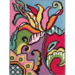 Canoodles- Tulip Abstract- Needlepoint Kit Multicolor