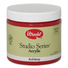 Utrecht Studio Series Acrylic Paint - Red Deep, Pint