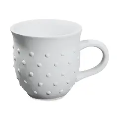 Mayco Earthenware Bisque Mugs - Pkg of 6, Hobnail