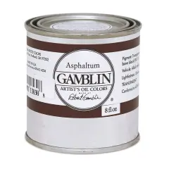 Gamblin Artist's Oil Color - Asphaltum, 8 oz Can