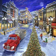 Sunsout A Drive Down Main Street 500 pc Christmas Jigsaw Puzzle 31538