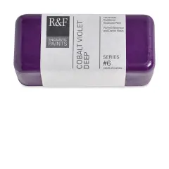 R&F Encaustic Paint Block - Cobalt Violet Deep, 104 ml block