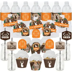 Big Dot of Happiness Gone Hunting - Deer Hunting Camo Baby Shower or Birthday Party Favors and Cupcake Kit - Fabulous Favor Party Pack - 100 Pieces