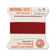 #4 Garnet Griffin Silk Bead Cord (2 Meters) 1