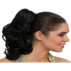 Womens Curly Brown Grecian Goddess Maiden Costume Ponytail Hair Piece Extension