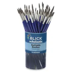 Blick Scholastic Red Sable Brush Set - Round, Set of 72