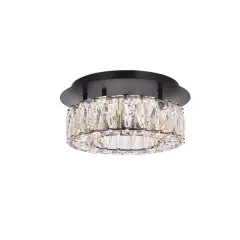 Monroe 12 inch LED Single flush mount in black