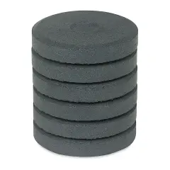 Richeson Tempera Cakes and Sets - Charcoal Metallic, Pkg of 6