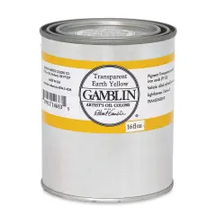 Gamblin Artist's Oil Color - Transparent Earth Yellow, 16 oz Can