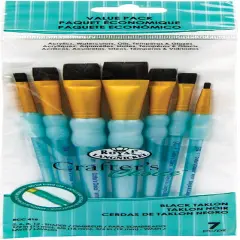 Crafter's Choice Black Taklon Shader Brush Value Pack 7/Pkg