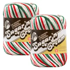 (Pack of 2) Lily Sugar'n Cream Yarn - Ombres-Mistletoe