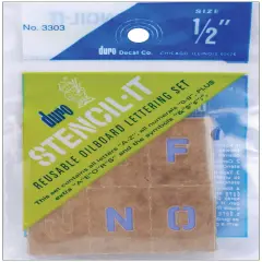 Duro Stencil-It Reusable Lettering Set-.5"