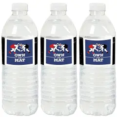 Big Dot of Happiness Own the Mat - Wrestling - Birthday Party or Wrestler Party Water Bottle Sticker Labels - Set of 20