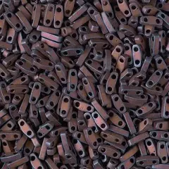 Miyuki Quarter Tila Bead, QTL-2005, Matte Metallic Dark Raspberry Iris