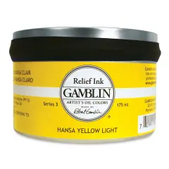 Gamblin Artist's Colors Relief Ink - Hansa Yellow Light, 175 ml