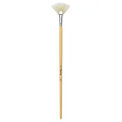 Rapha&euml;l D'Artigny Interlocked White Bristle Brush - Fan, Long Handle, Size 12