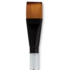 Dynasty Black Gold Brush - Flat Wash, Short Handle, Size 1"
