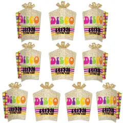 Big Dot of Happiness 70's Disco - Table Decorations - 1970s Disco Fever Party Fold and Flare Centerpieces - 10 Count