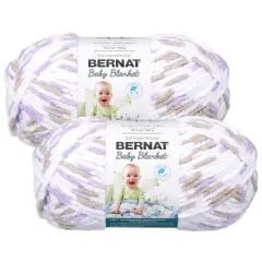 (Pack of 2) Bernat Baby Blanket Big Ball Yarn-Little Lilac Dove Print