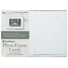 Strathmore Photo Frame Cards and Envelopes - Full Size, White, Pkg of 40