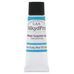 CAS AlkydPro Fast-Drying Alkyd Oil Color - Phthalo Turquoise Light, 37 ml tube