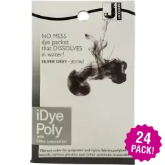 Multipack of 24 - Jacquard iDye Poly Fabric Dye 14g-Silver Grey