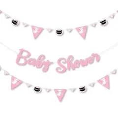 Big Dot of Happiness Purr-fect Kitty Cat - Kitten Meow Baby Shower Letter Banner Decoration - 36 Banner Cutouts and Baby Shower Banner Letters