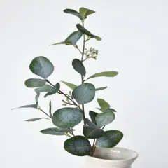 30" Faux Seeded Eucalyptus Stem
