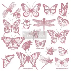 Redesign Decor Clear-Cling Stamps - Monarch 12"x12"